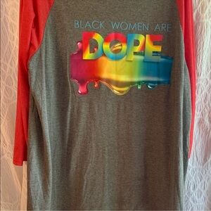 Colorful Graphic Women's Baseball Jersey Top
Super soft vibrant Size XL